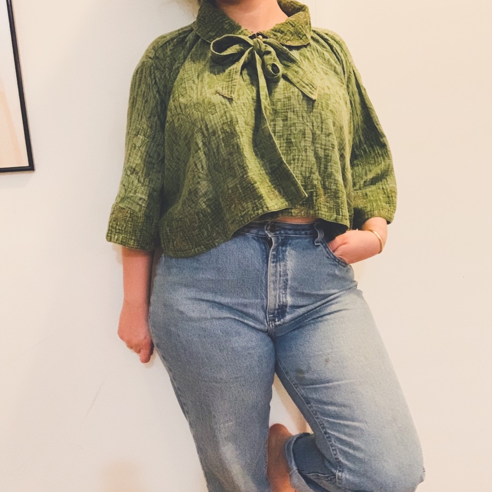 Amazing Handmade Jacket/Blouse/Capelet NWOT